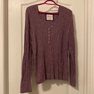Hooded purple sweater